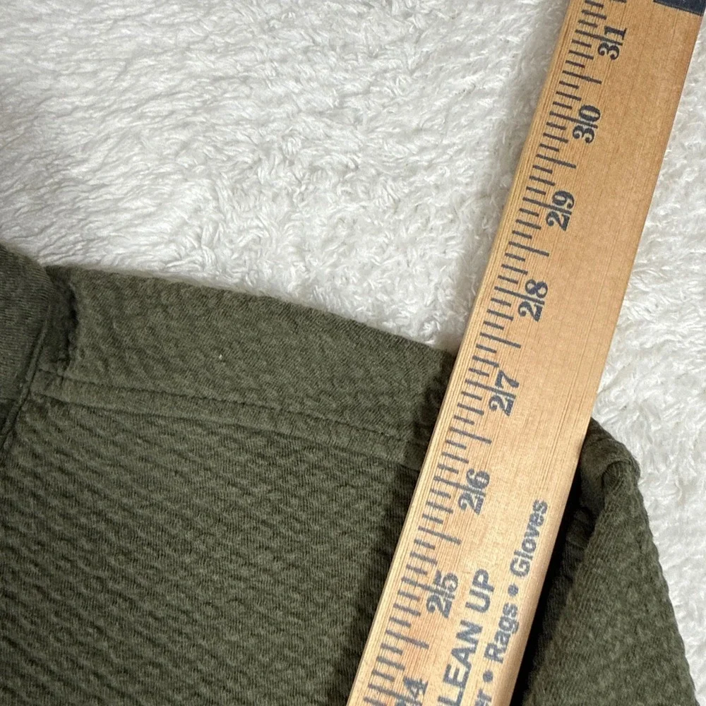 Southern Tide Tide To Rail Mens XL Green Spandex 1/4 Zip L/S Textured Pullover